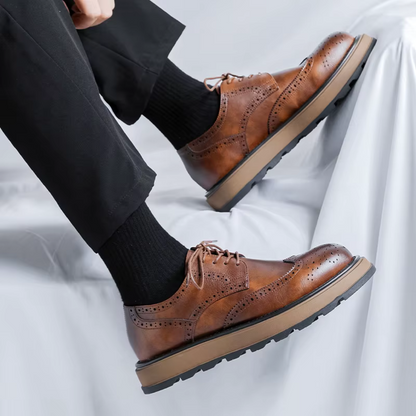 Classic heritage leather brogue shoes for men | West -4