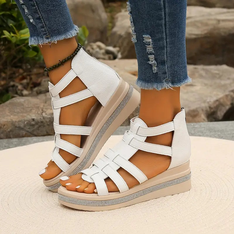 Comfortable orthopedic gladiator strap sandals for women | Capri -5