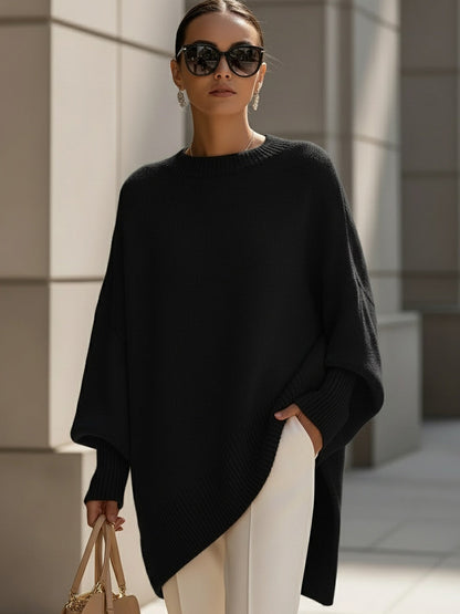 Relaxed cosy oversized knit sweater for women | Melody -10