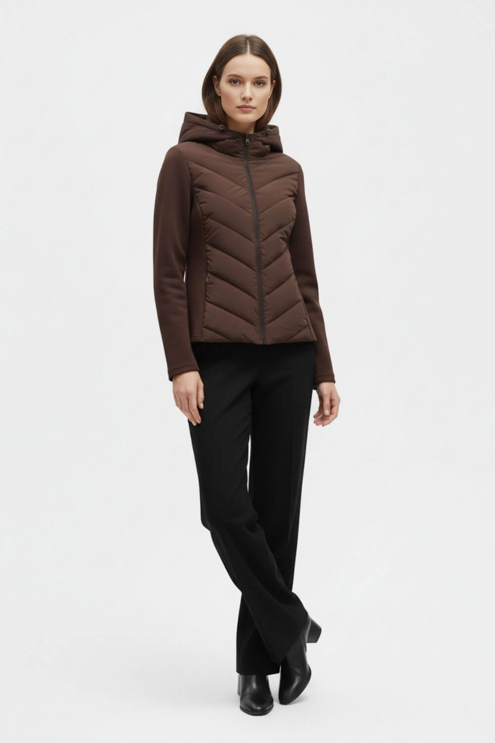 Classic hooded puffer jacket for women | Selene -5