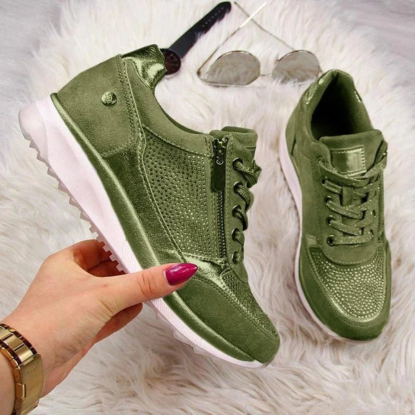 Pulsed Zip-up comfort sneakers for women | Gavriel