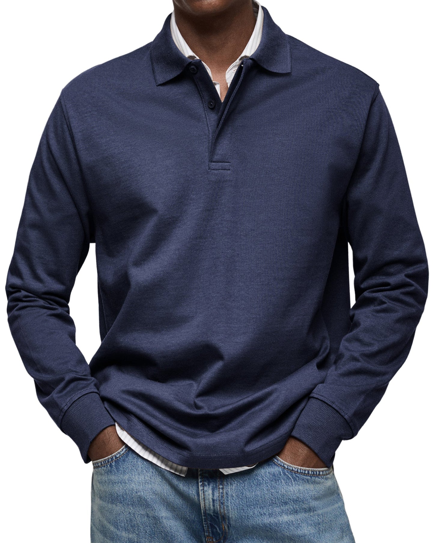 Classic relaxed long-sleeve polo shirt for men | Wilson -2