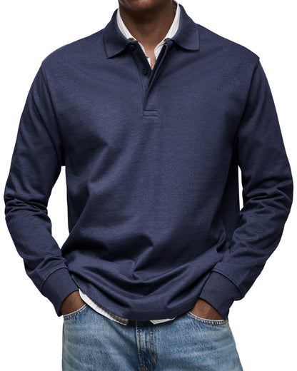 Classic relaxed long-sleeve polo shirt for men | Wilson -2