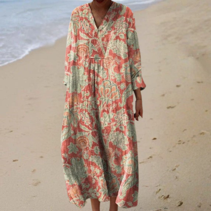 Pleated Floral dress for women | Elowen