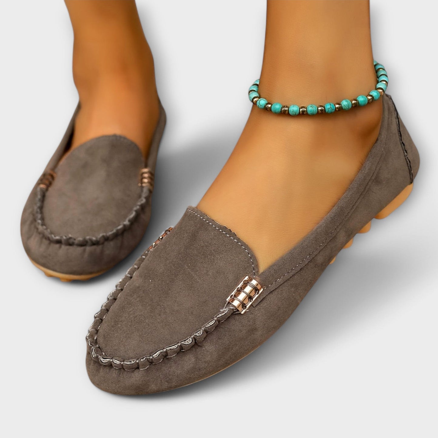 Sleek Slip-on moccasin loafers with refined detailing for women | Bianca
