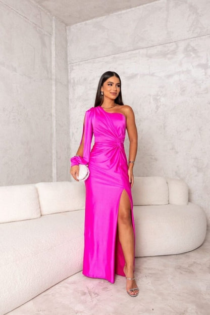 Elegant wrap-style midi dress for women | Kyara -17