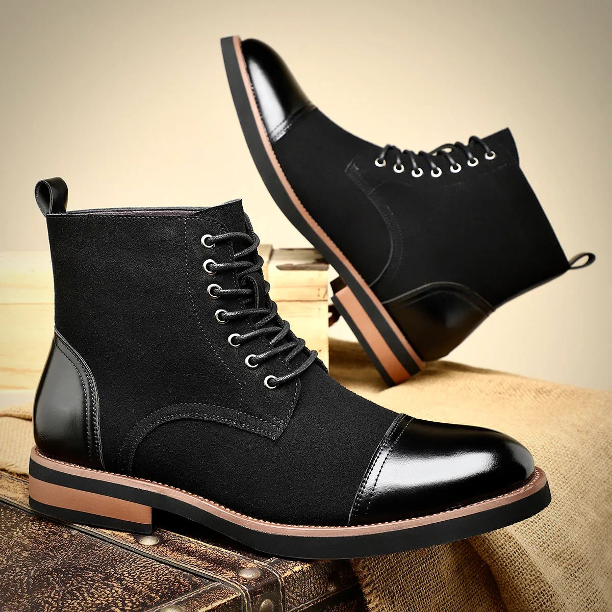 Refined closed-lacing oxford dress boots for men | Oliver Ashford -7