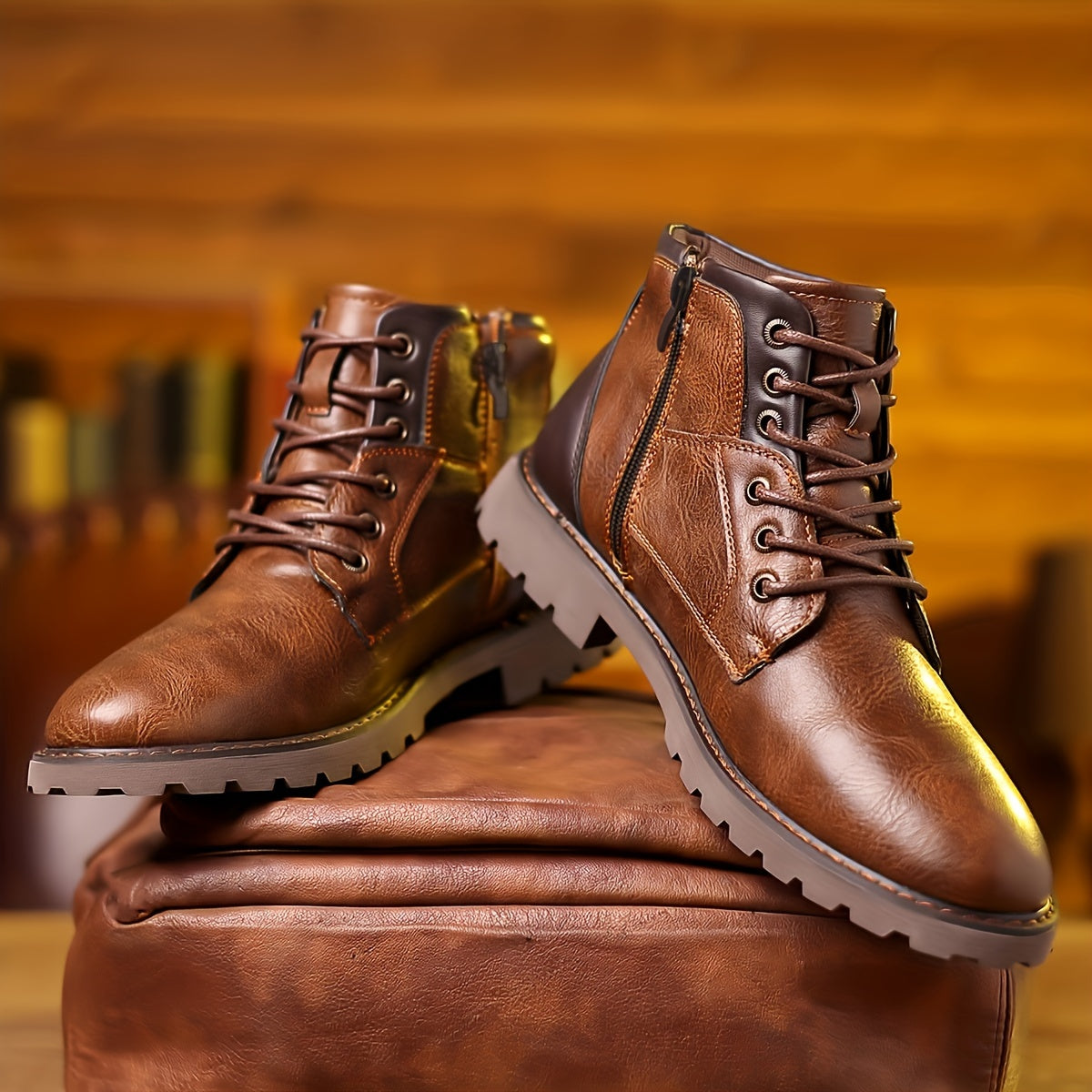 Pathfinder Vintage lace-up boots with timeless silhouette for men | Daniel