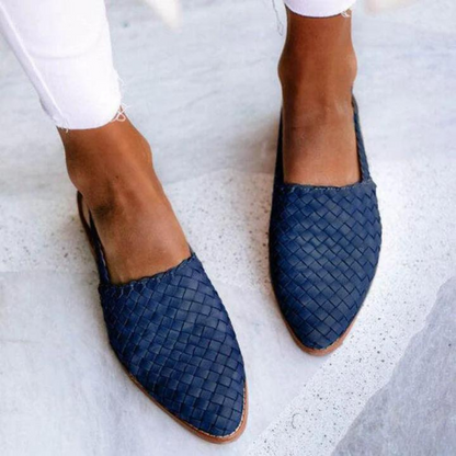 Handcrafted artisanal low-heel summer sandals for women | Cassia -3
