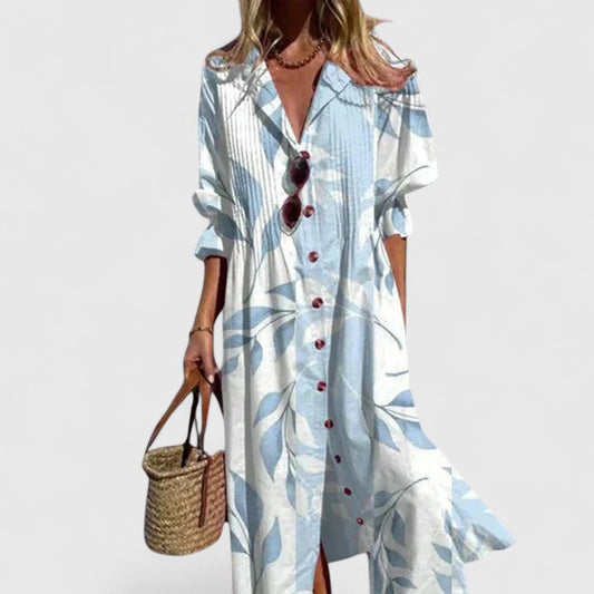 Elegant relaxed boho dress for women | Paula -1