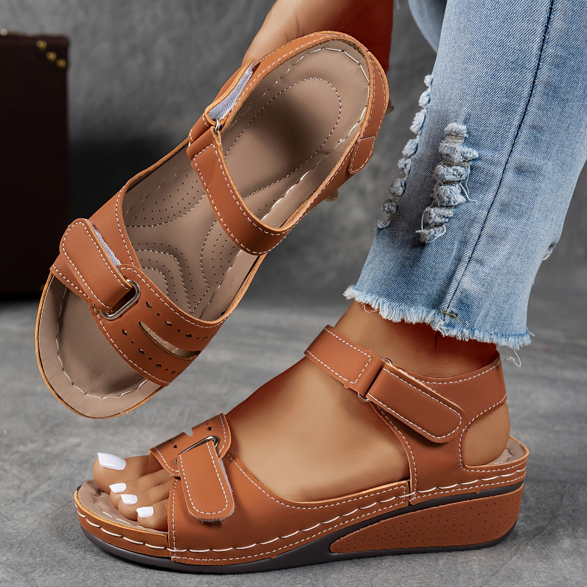 Waved Comfort flex sandals for women | Avelin