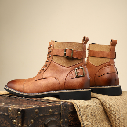 Wanderer Rugged zip boots with vintage-inspired silhouette for men | Xavier