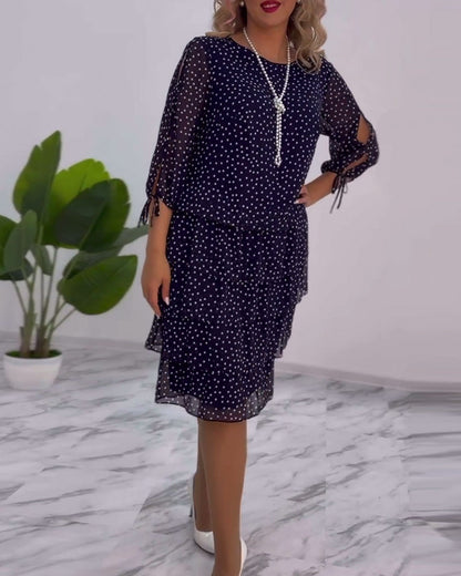 Elegant knee-length winter dress for women | Ariana -3