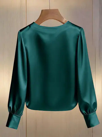 Elegant round-neck everyday top for women | Perlisse -7