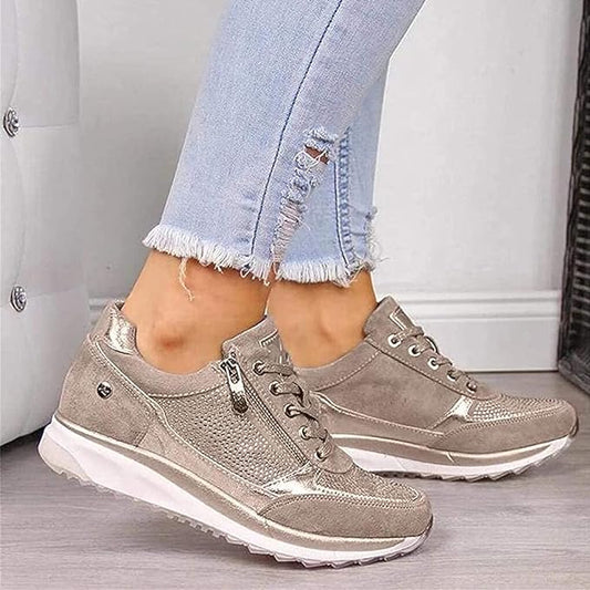 Pulsed Zip-up comfort sneakers for women | Gavriel
