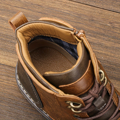 Classic heritage leather brogue boots for men | Maxwell -8