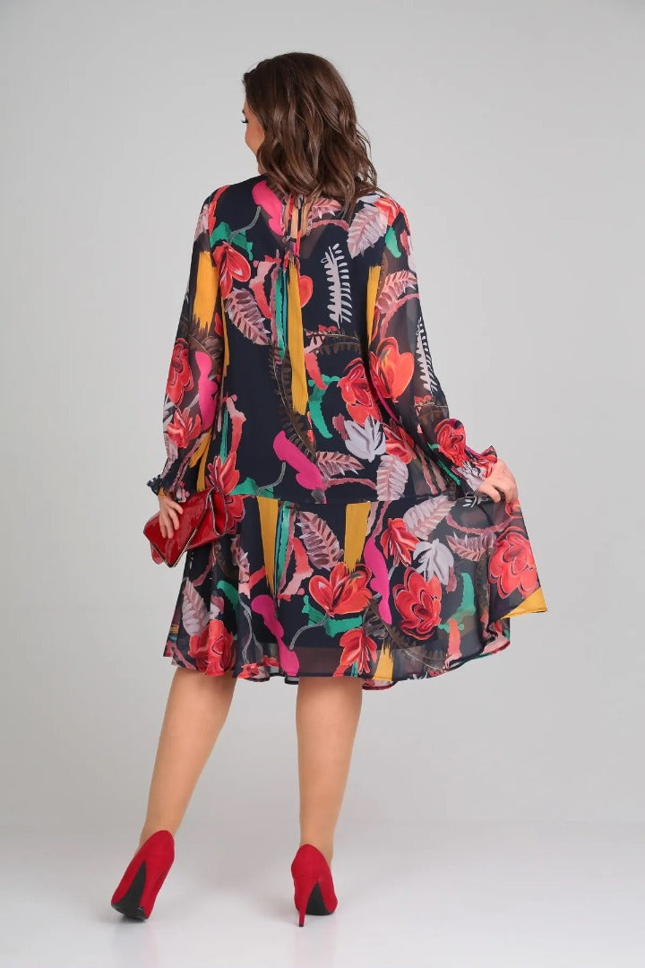 Modern floral everyday dress for women | Floravine -7