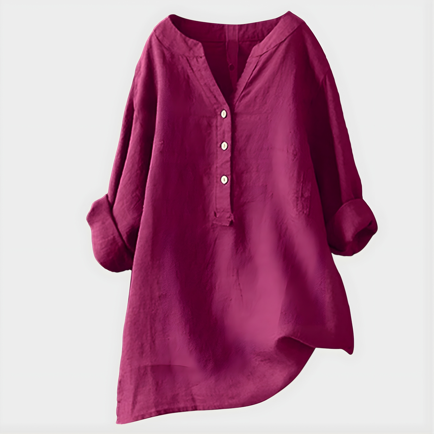 Gathered Elegant V-neck blouse for women | Virelle
