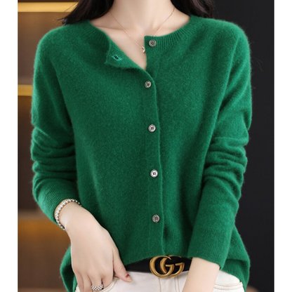 Soft cashmere open-front cardigan for women -4