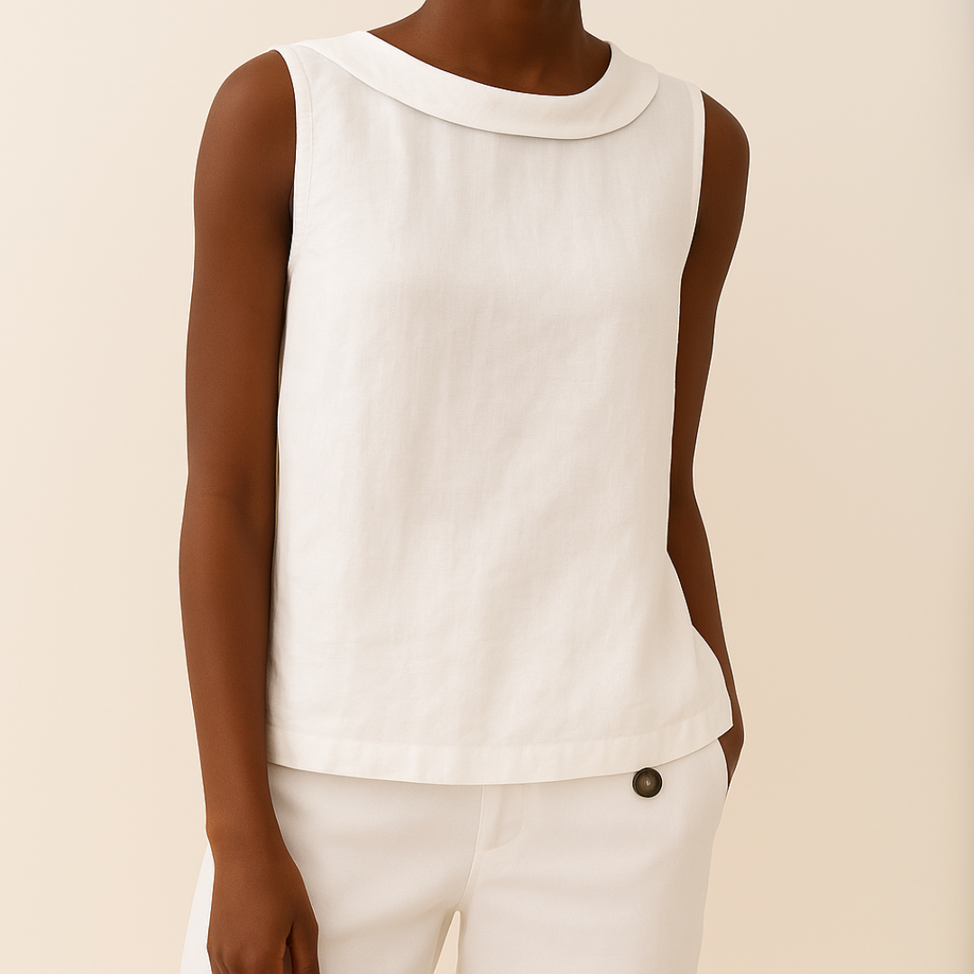 Sleeveless roll-collar knit top for women | Maria -6