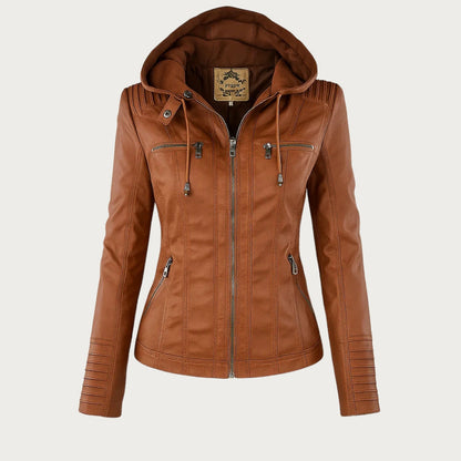 Durable elegant leather jacket for women | Sophie -1
