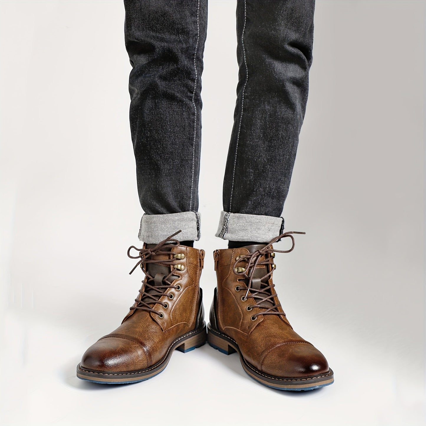 Classic heritage leather brogue boots for men | Maxwell -7