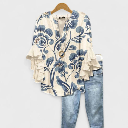 Lightweight everyday casual blouse for women | Kay -1