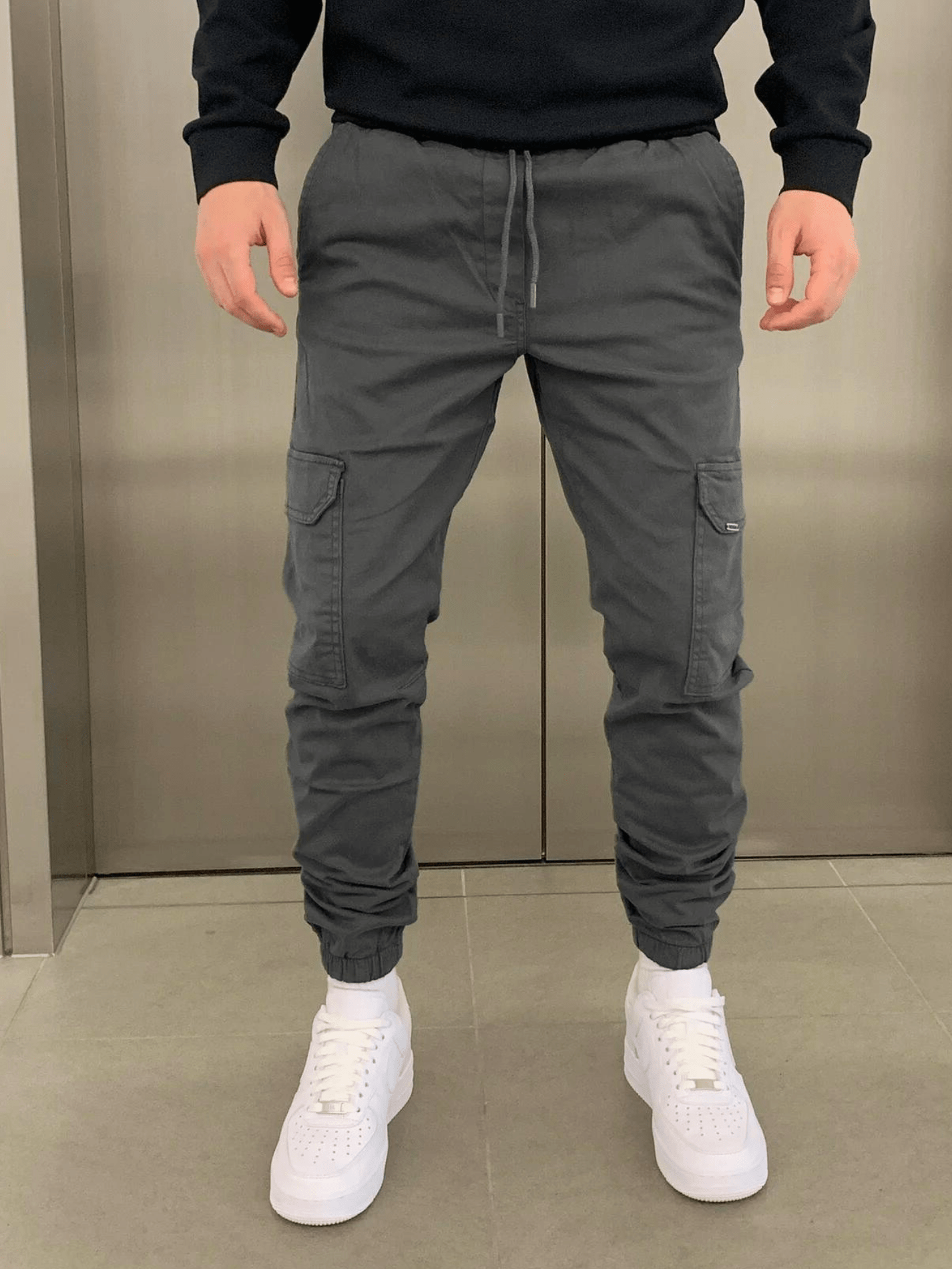 Relaxed cargo jogger trousers for men | Thomas -7