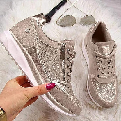 Pulsed Zip-up comfort sneakers for women | Gavriel
