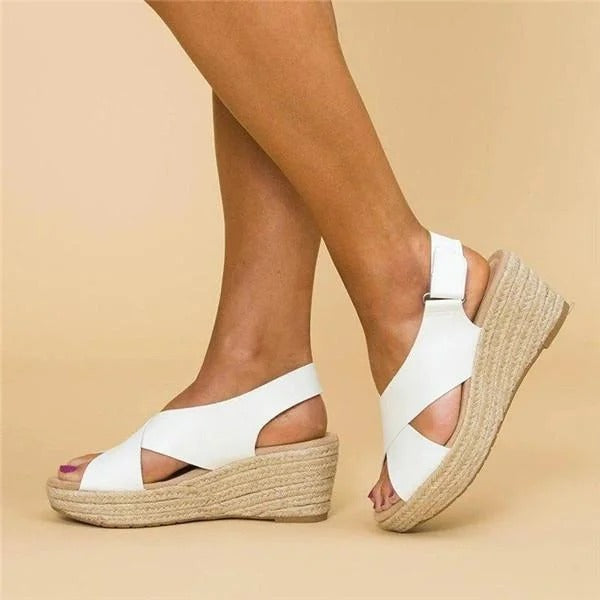 Comfortable orthopedic wedge espadrille sandals for women -4
