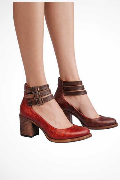 Strappy ankle-strap elegant heels for women | Florence -6