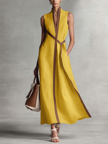 Sleeveless relaxed summer breeze dress for women | Elira -5