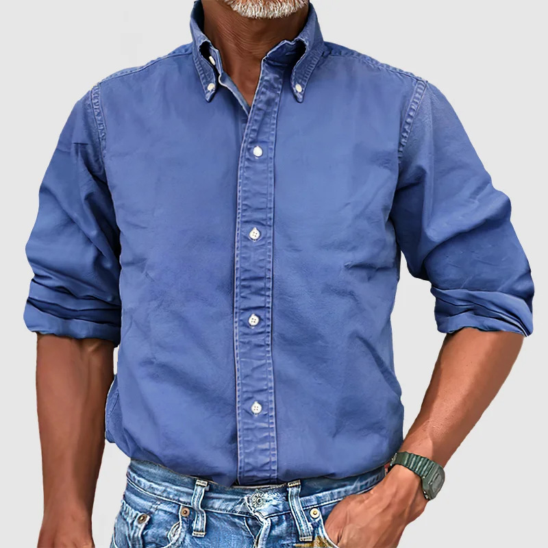 Classic essential long-sleeve smart shirt for men | Nelson -9