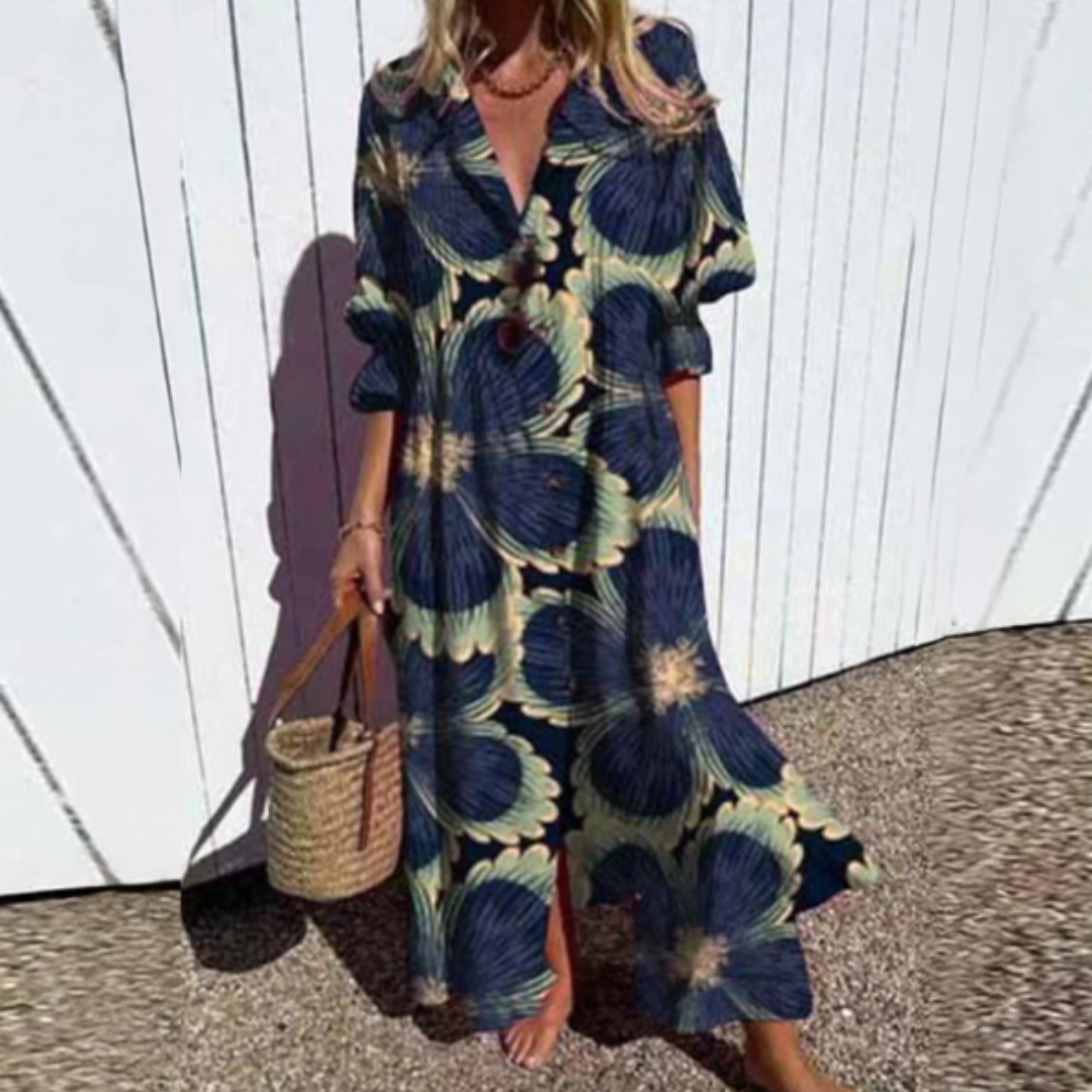 Fluid Effortless everyday maxi dress for women | Isalie