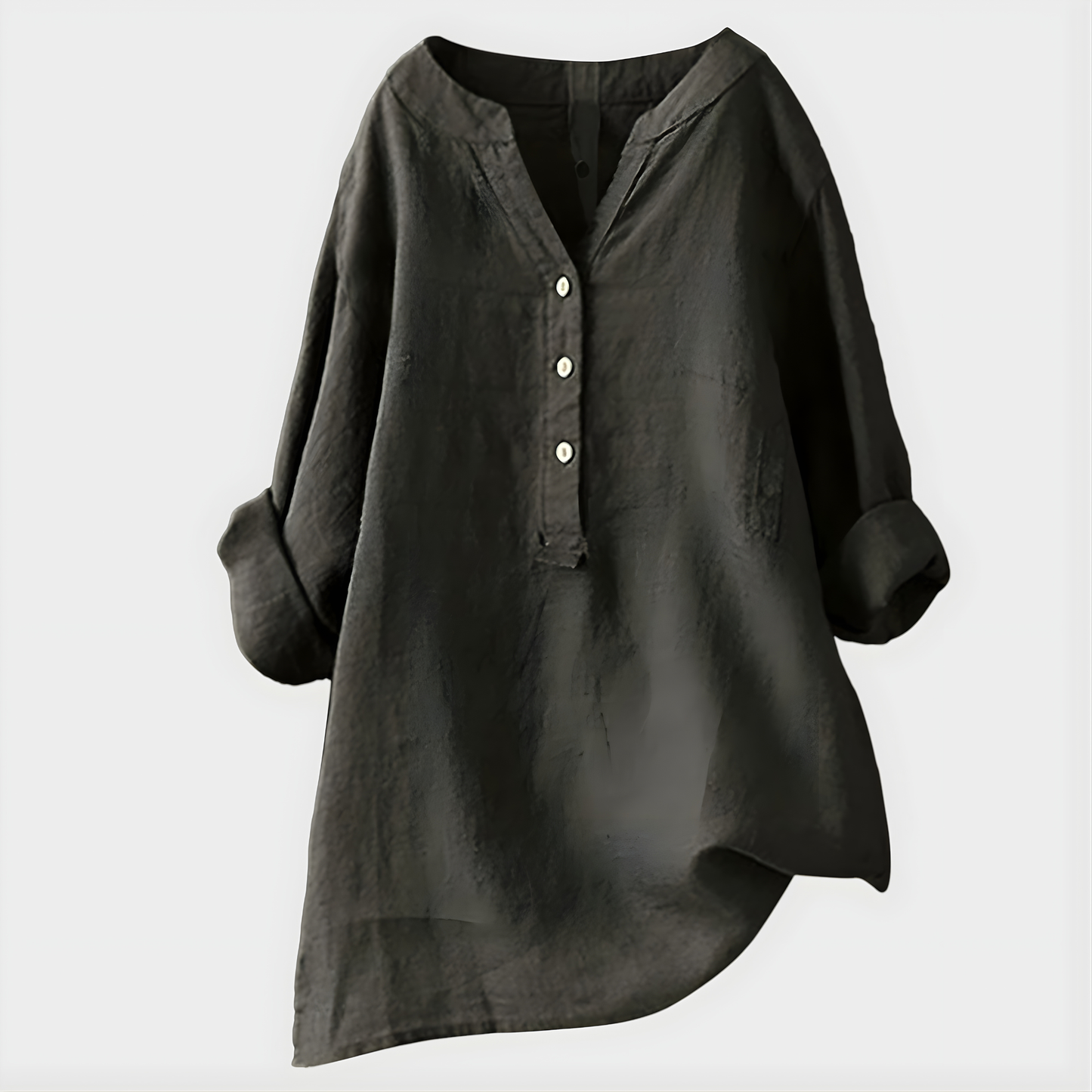 Gathered Elegant V-neck blouse for women | Virelle