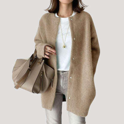 Knit Long knit cardigan with relaxed silhouette for women | Arlette