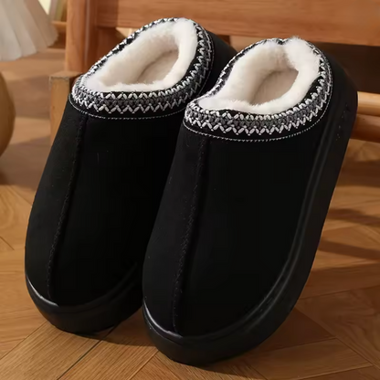 Warm waterproof slip-on winter mules for women | Elara -6