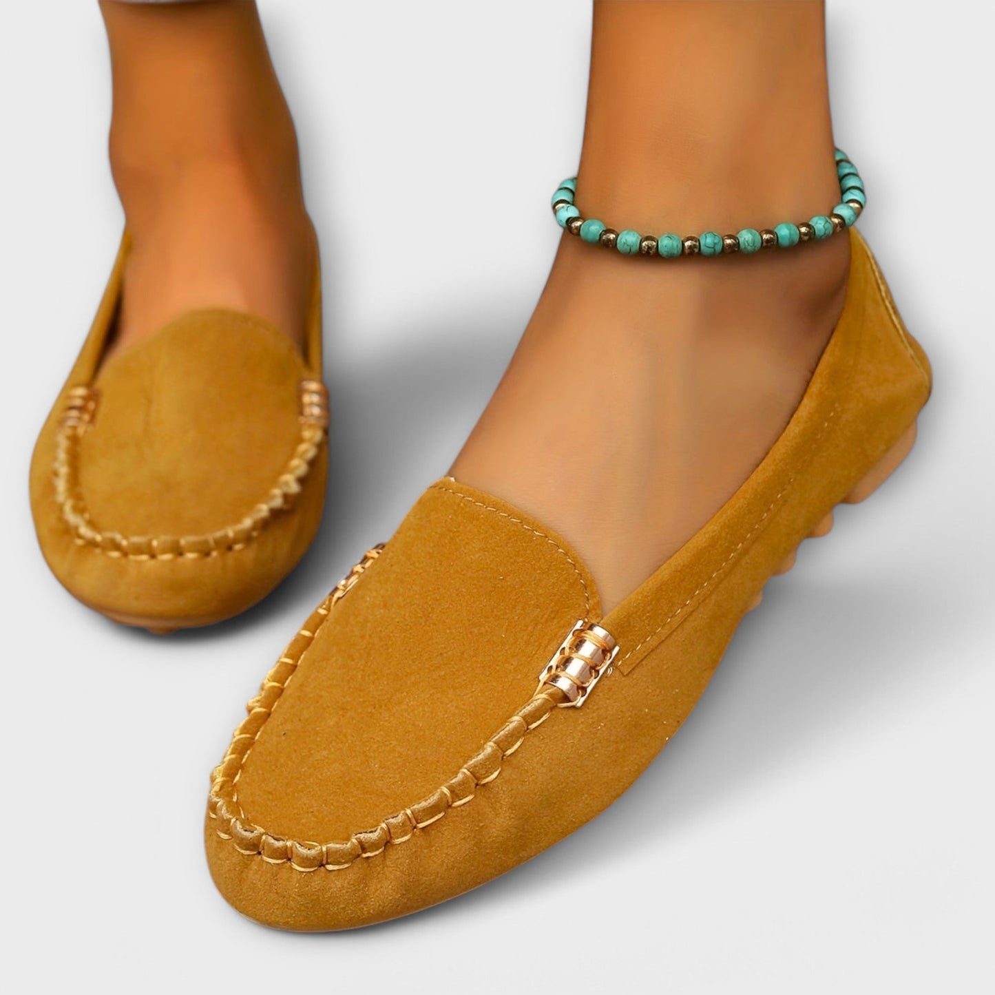 Sleek Slip-on moccasin loafers with refined detailing for women | Bianca