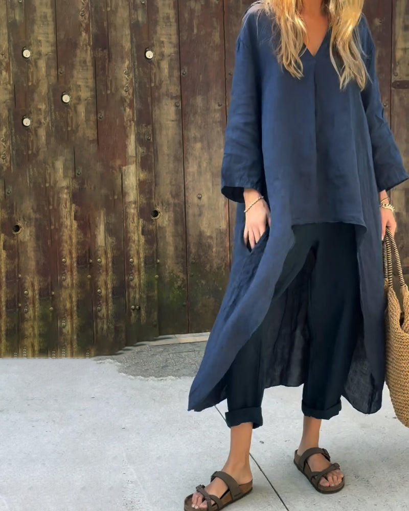 Relaxed matching co-ord lounge set for women | Luxe -4