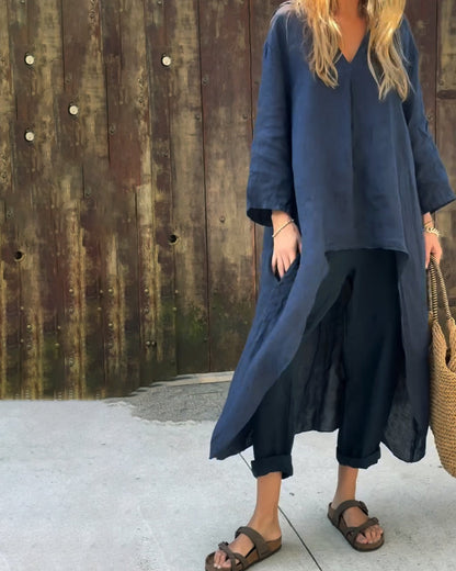 Relaxed matching co-ord lounge set for women | Luxe -4