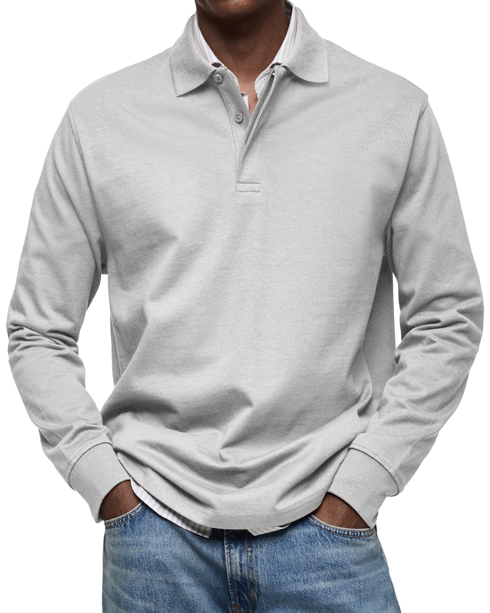 Classic relaxed long-sleeve polo shirt for men | Wilson -4