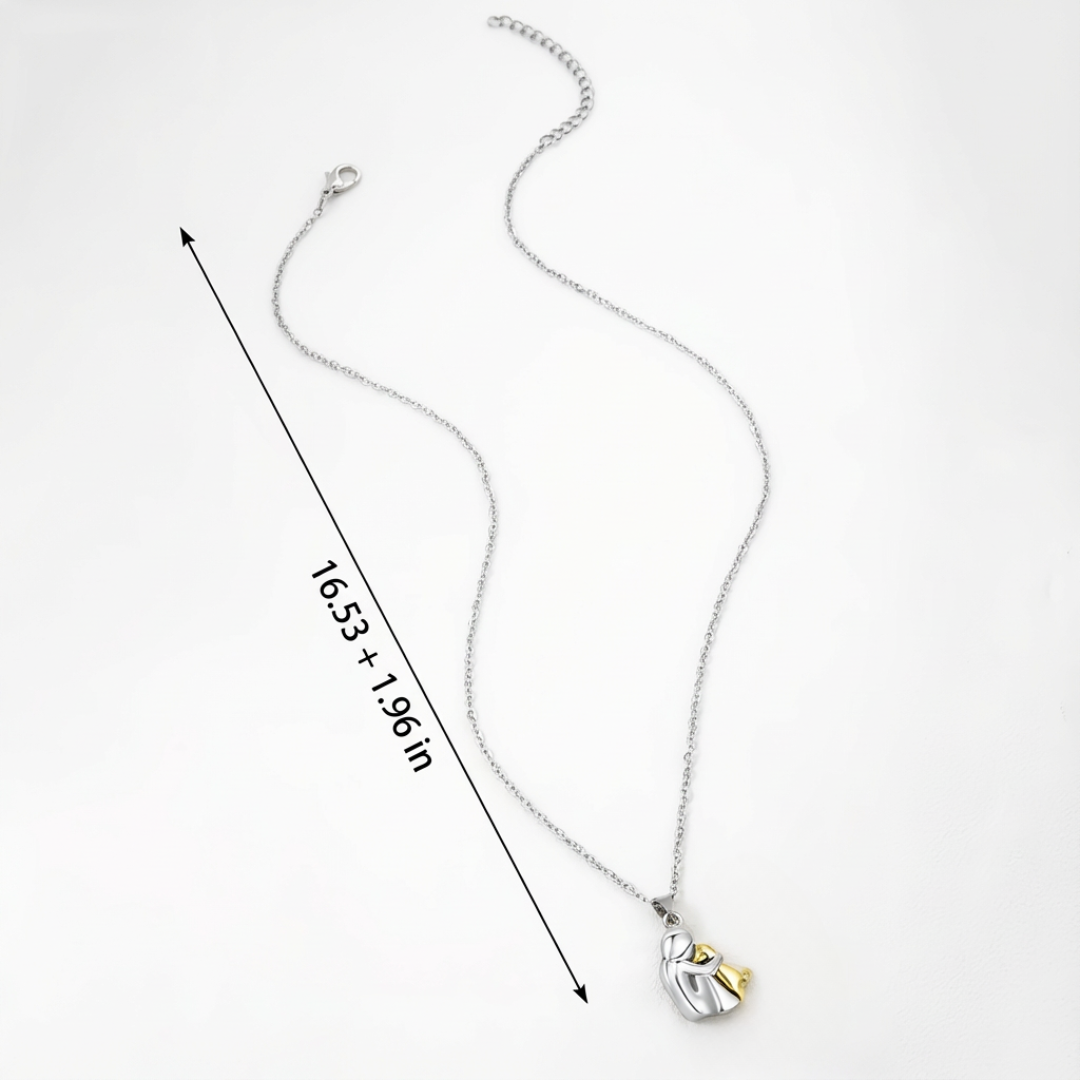 Adjustable chain dog hug pendant necklace for women | Forever -7