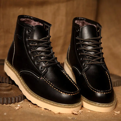 Warm retro-style lined winter boots for men | Harrison -5