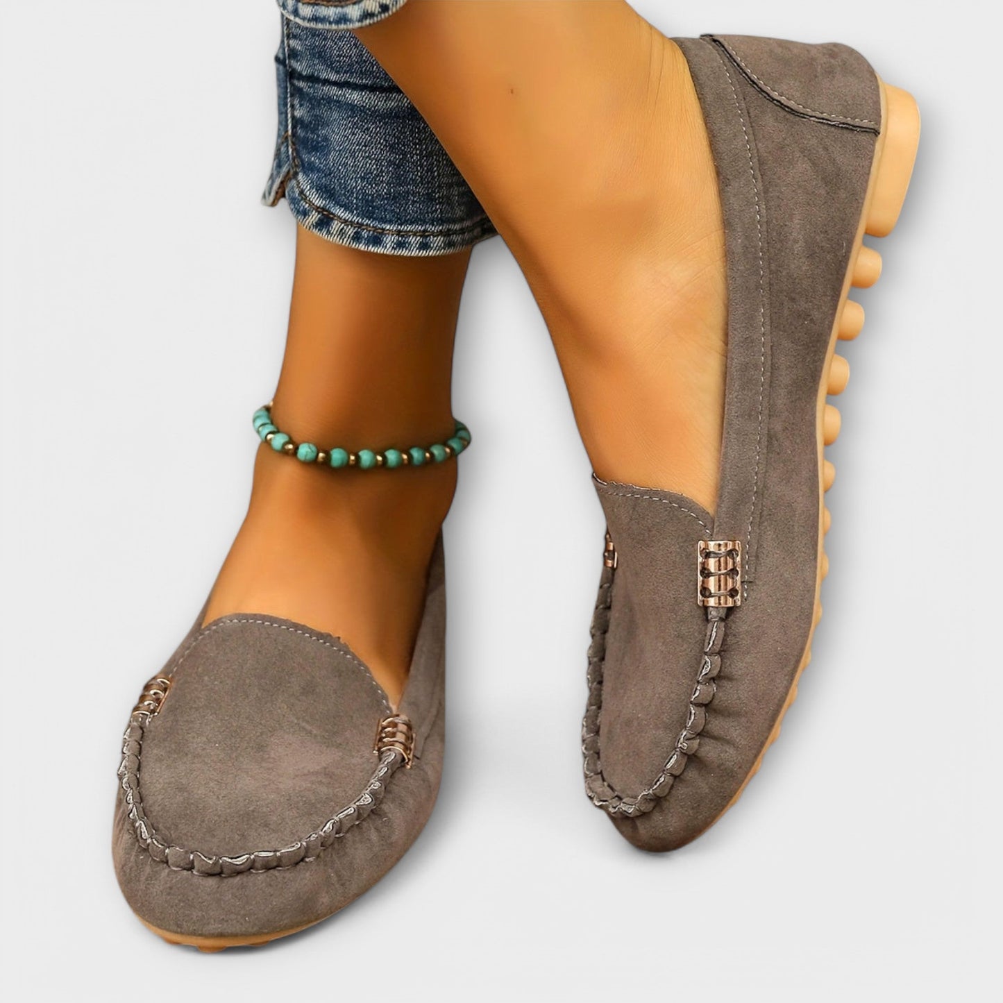 Sleek Slip-on moccasin loafers with refined detailing for women | Bianca