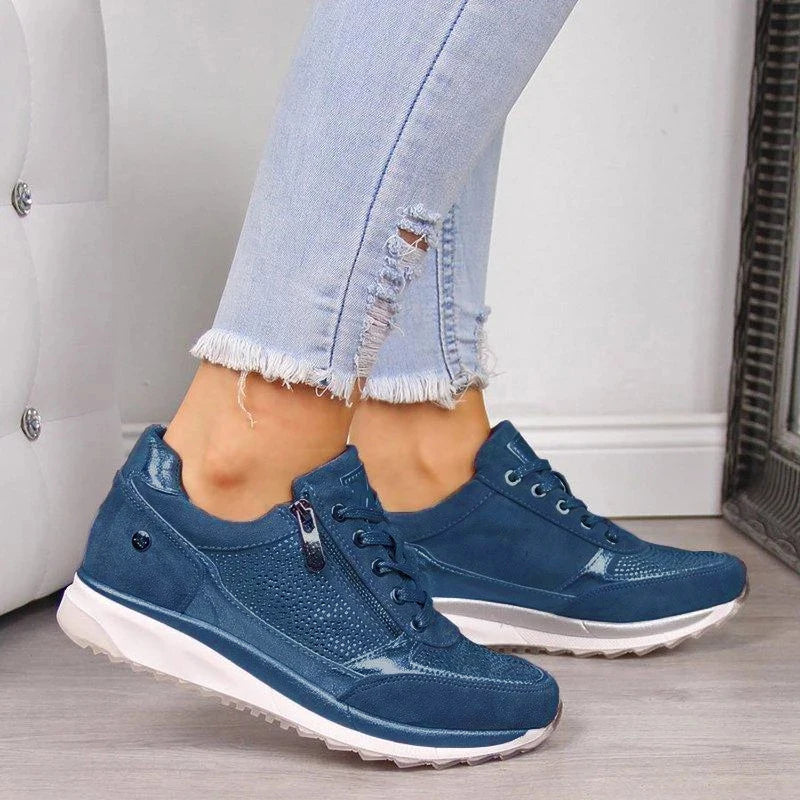 Pulsed Zip-up comfort sneakers for women | Gavriel