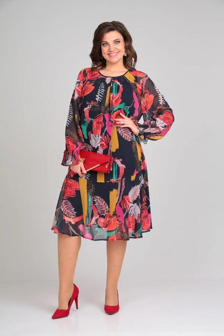Modern floral everyday dress for women | Floravine -8
