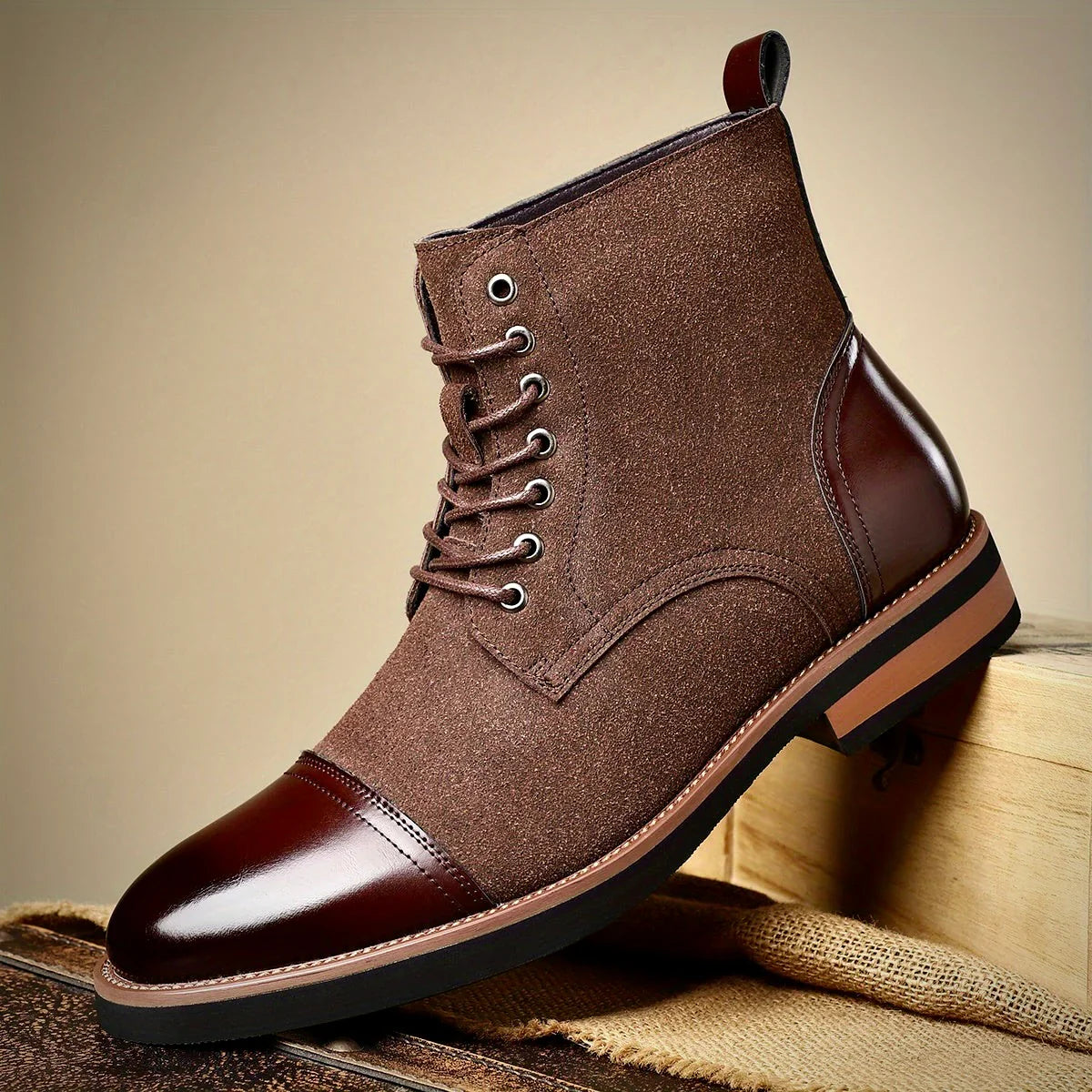 Refined closed-lacing oxford dress boots for men | Oliver Ashford -6