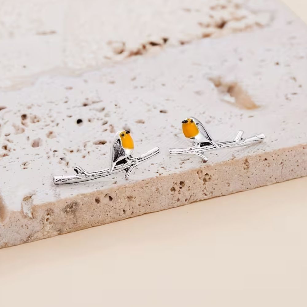 Signature Bird earrings with robin-inspired design for women | Robinelle