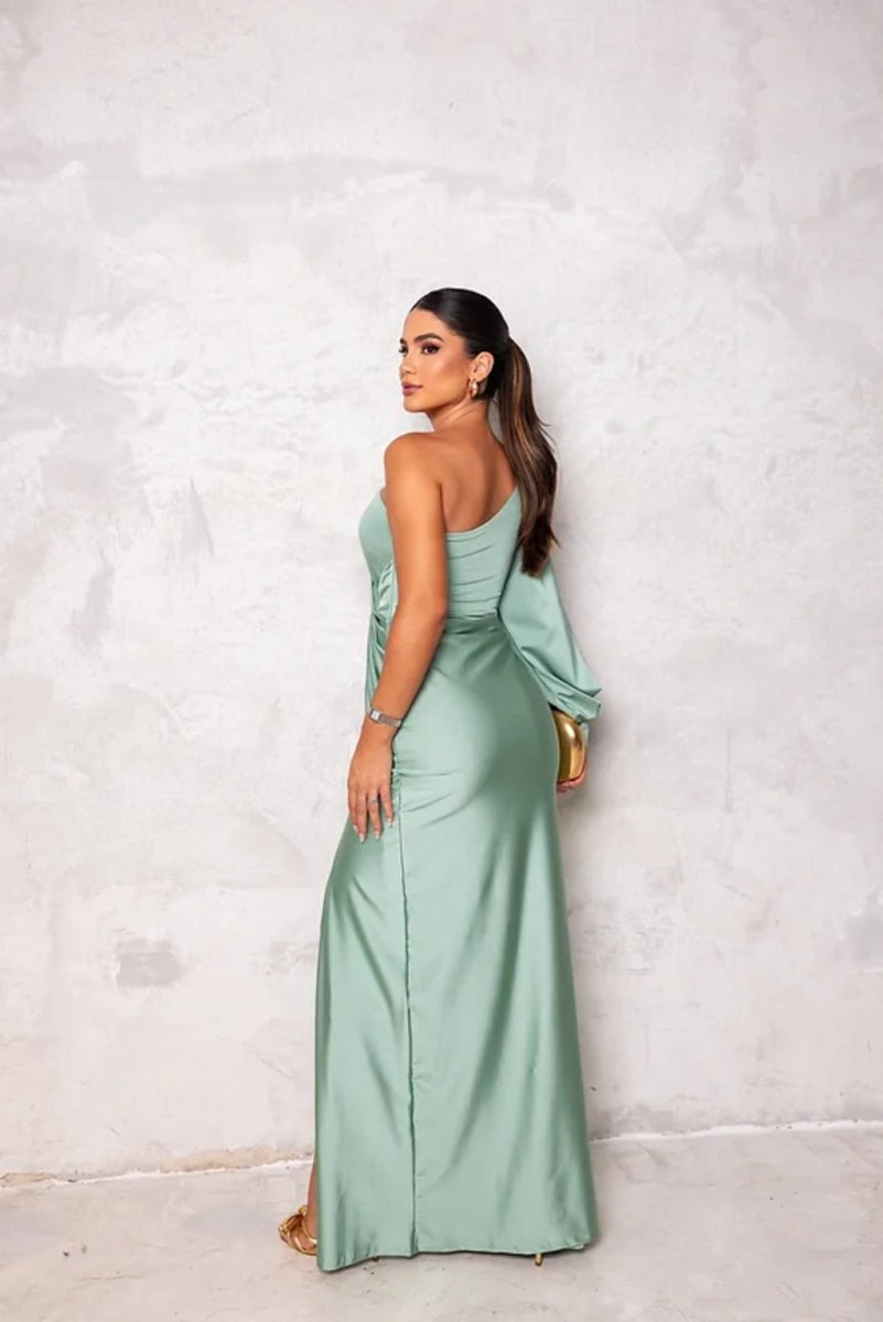 Elegant wrap-style midi dress for women | Kyara -6