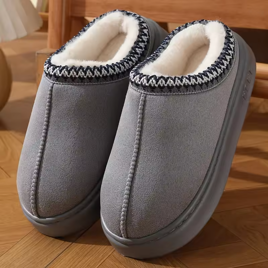 Warm waterproof slip-on winter mules for women | Elara -7